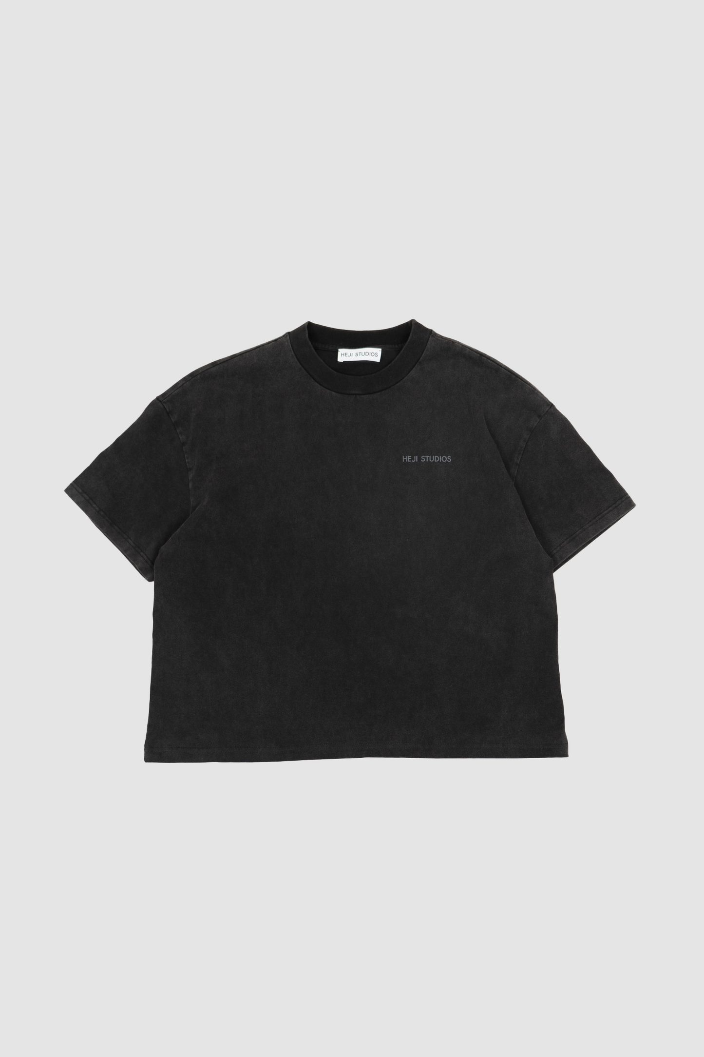 Washed Black Calligraphy Logo Tee