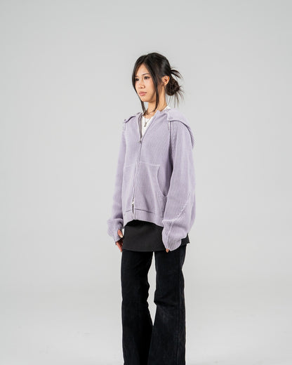 Lilac Shufu Knit Zipup